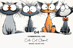 Cute Cat Clipart Sublimation Product Image 1