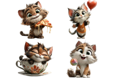 Cute Cat Clipart Bundle Product Image 2