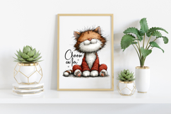 Cute Cat Cozy Quote PNG Bundle Product Image 2