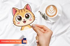 Cute Cat Emoji Sticker, Baby Cat Sticker, Adorable Sticker Product Image 1