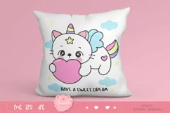 Cute cat cartoon kawaii clipart fairytale kitten baby animal Product Image 4