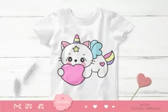 Cute cat cartoon kawaii clipart fairytale kitten baby animal Product Image 5