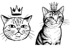 4 Cute cat in crown meme Product Image 2