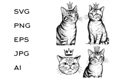 4 Cute cat in crown meme Product Image 3