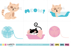 Cute cat party supplies for children's birthdays