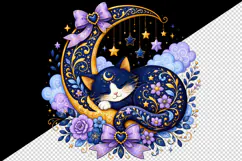 Cute cat tumbler, mug wrap, clipart sublimation design Product Image 2