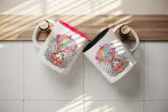 Cute cat tumbler, mug wrap, clipart sublimation design Product Image 3