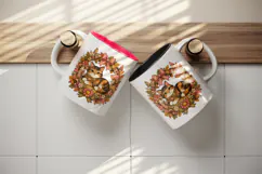Cute cat tumbler, mug wrap, clipart sublimation design Product Image 3