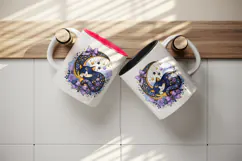 Cute cat tumbler, mug wrap, clipart sublimation design Product Image 3