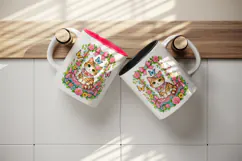 Cute cat tumbler, mug wrap, clipart sublimation design Product Image 3