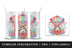 Cute cat tumbler, mug wrap, clipart sublimation design Product Image 4