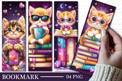 Cute Cat Printable Bookmarks, With Reading Quotes Cat Lover Product Image 2