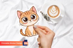 Cute cat sticker, Kawaii cat sticker, Cute animal sticker Product Image 1