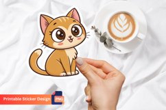 Cute Cat Sticker, Adorable Cat Sticker, Animal sticker Product Image 1