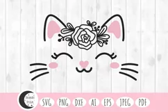 Cute cat face svg, cute cat svg, cat svg