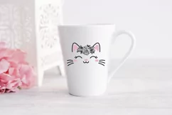 Cute cat face svg, cute cat svg, cat svg