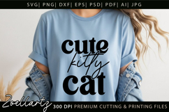 Cute Kitty Cat SVG Cut Files Pet Paw Prints SVG Cat Mom SVG Product Image 1