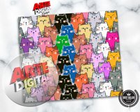 Cute Cats 20oz Skinny Tumbler Design| Cute Cats Tumbler Wrap Product Image 7