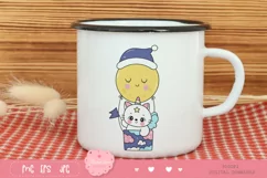 Cute unicorn cat on moon balloon kawaii animals sweet dream Product Image 5