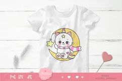 Cat unicorn on moon with star kawaii cliparts baby kitten Product Image 4