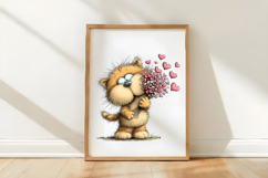 Cute Cat Valentine Clipart Product Image 3