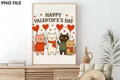 Cute Cat Valentines Day PNG Product Image 3