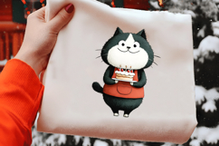 Cute Cat with Cake Clipart Sublimation Product Image 2