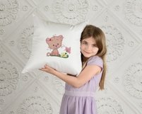 Cute Cat With Daisy Embroidery Design Product Image 5