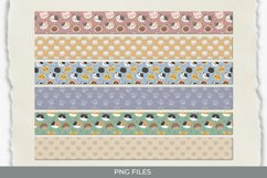 Cute Cat with Vintage Color Seamless Pattern Strips Product Image 1