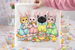 Cats Easter PNG, Bunny Easter PNG, Happy Easter PNG Product Image 2