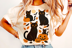 Halloween Spooky Cat PNG, Ghost Cat PNG, Cat Lover PNG, Fall Product Image 1