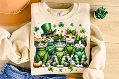 St Patrick's Day Cat PNG, Cat Lover PNG, Shamrock PNG Product Image 3