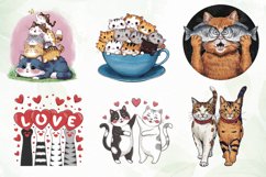Cute Cats Sublimation Clipart Product Image 6