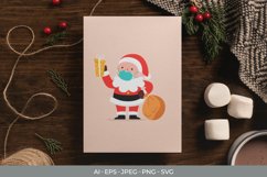 Santa Claus Wearing Mask Invitation Card Product Image 1