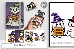 Cute Characters Digital Paper Product Image 1