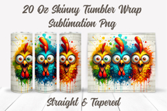 Funny Chickens Tumbler Wrap, Rooster Tumbler, Sarcastic PNG Product Image 2