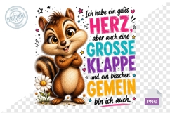 Cute Chipmunk German Funny Quote Sublimation PNG File Product Image 1