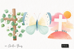Watercolor Christian Easter Clipart | Easter PNG Product Image 1