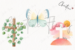 Watercolor Christian Easter Clipart | Easter PNG Product Image 3