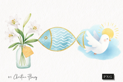 Watercolor Christian Easter Clipart | Easter PNG Product Image 1
