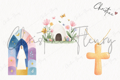 Watercolor Christian Easter Clipart | Easter PNG Product Image 3