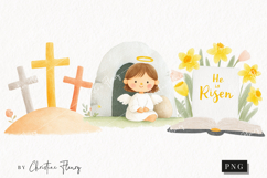 Watercolor Christian Easter Clipart | Easter PNG Product Image 1