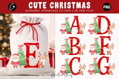 Cute Christmas Alphabet PNG |Sublimation Font Product Image 1