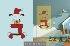 Door Sticker Christmas Bear Product Image 1