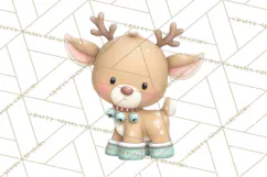 Christmas Animals Clipart PNG, Cute Cartoon Holiday Clip Art Product Image 4