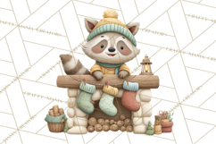 Christmas Animals Clipart PNG, Cute Cartoon Holiday Clip Art Product Image 5