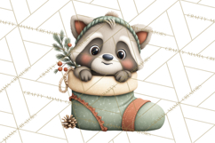 Christmas Animals Clipart PNG, Cute Cartoon Holiday Clip Art Product Image 2