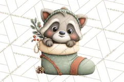 Christmas Animals Clipart PNG, Cute Cartoon Holiday Clip Art Product Image 2