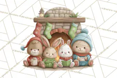 Christmas Animals Clipart PNG, Cute Cartoon Holiday Clip Art Product Image 4