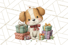 Christmas Animals Clipart PNG, Cute Cartoon Holiday Clip Art Product Image 3